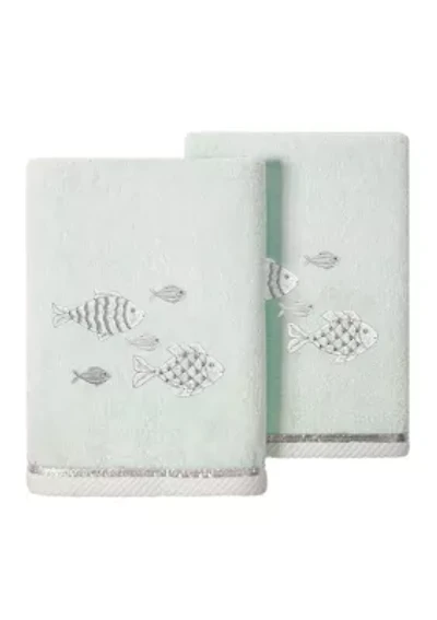 FIGI 2PC Embellished Hand Towel Set