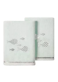 FIGI 2PC Embellished Hand Towel Set