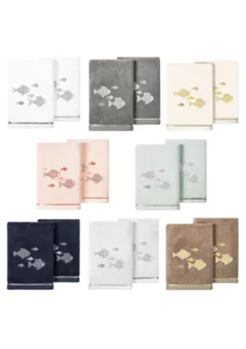 FIGI 2PC Embellished Hand Towel Set