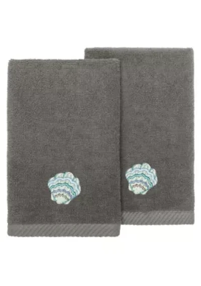 AARON 2PC Embellished Fingertip Towel Set