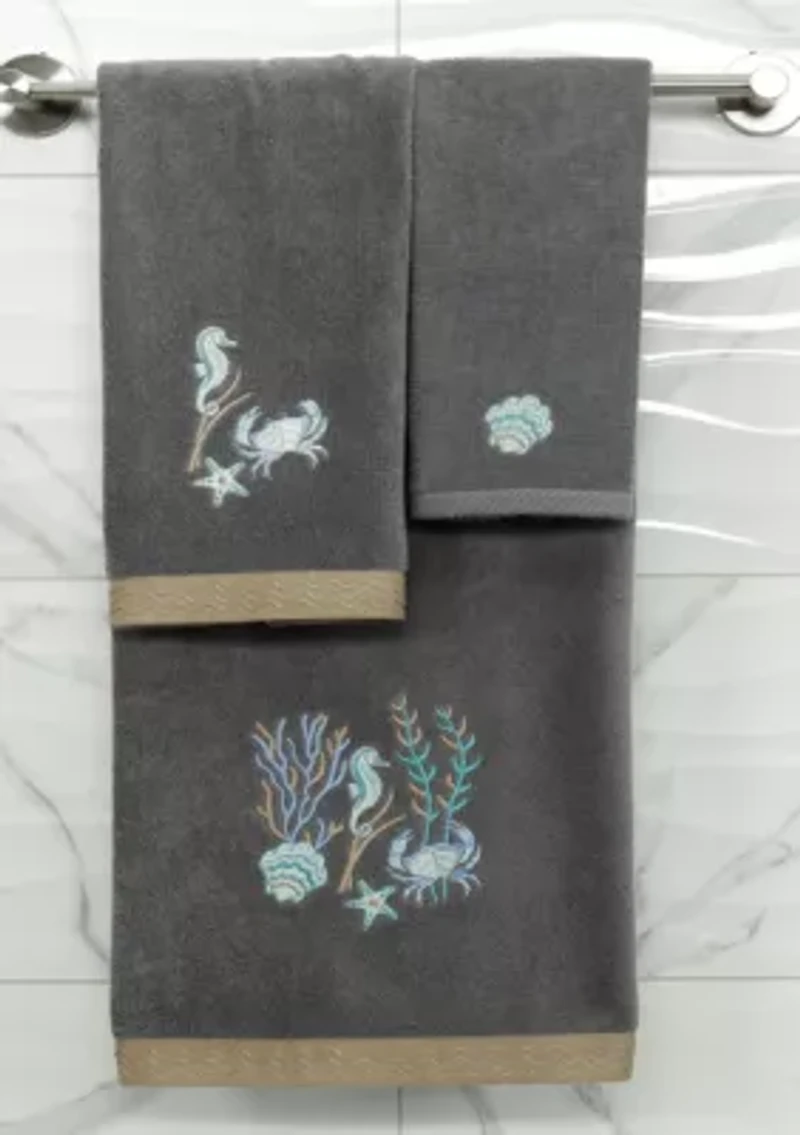 AARON 2PC Embellished Fingertip Towel Set