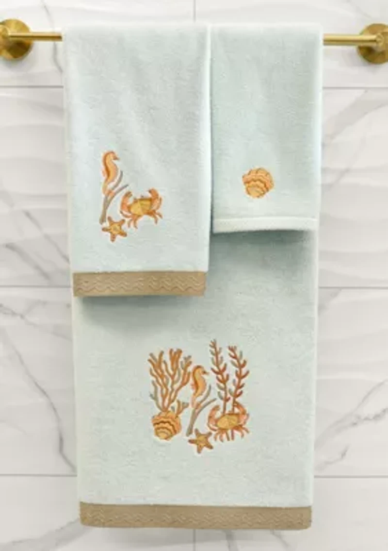 AARON 2PC Embellished Fingertip Towel Set