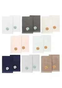 AARON 2PC Embellished Fingertip Towel Set