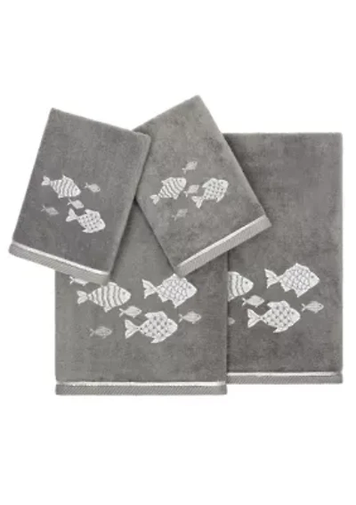 FIGI 4PC Embellished Towel Set