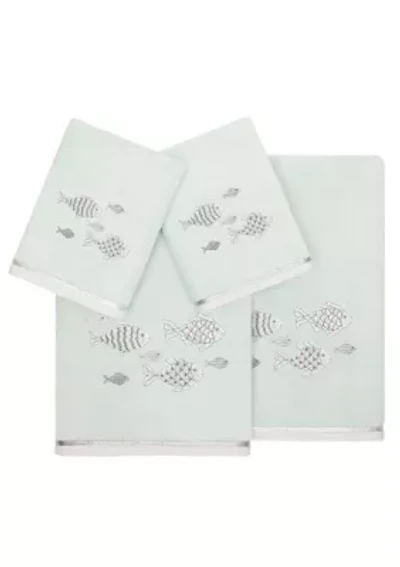 FIGI 4PC Embellished Towel Set