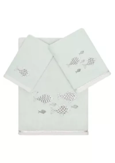 FIGI 3PC Embellished Towel Set