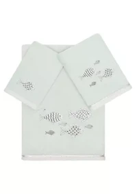 FIGI 3PC Embellished Towel Set