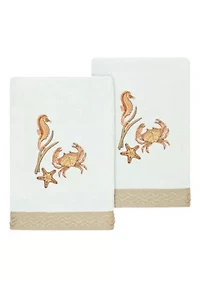 AARON 2PC Embellished Hand Towel Set