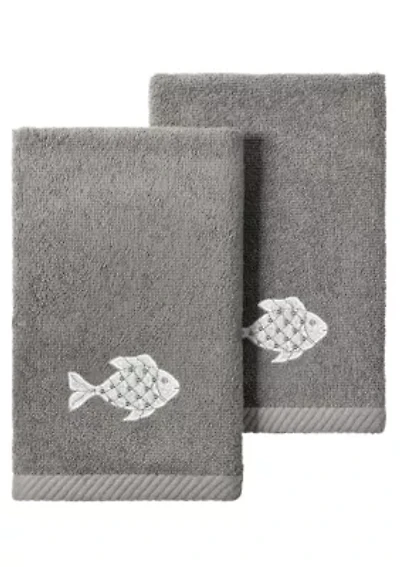 FIGI 2PC Embellished Fingertip Towel Set