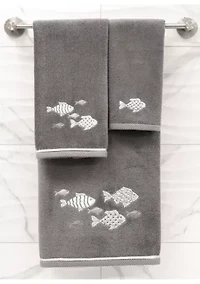 FIGI 2PC Embellished Fingertip Towel Set