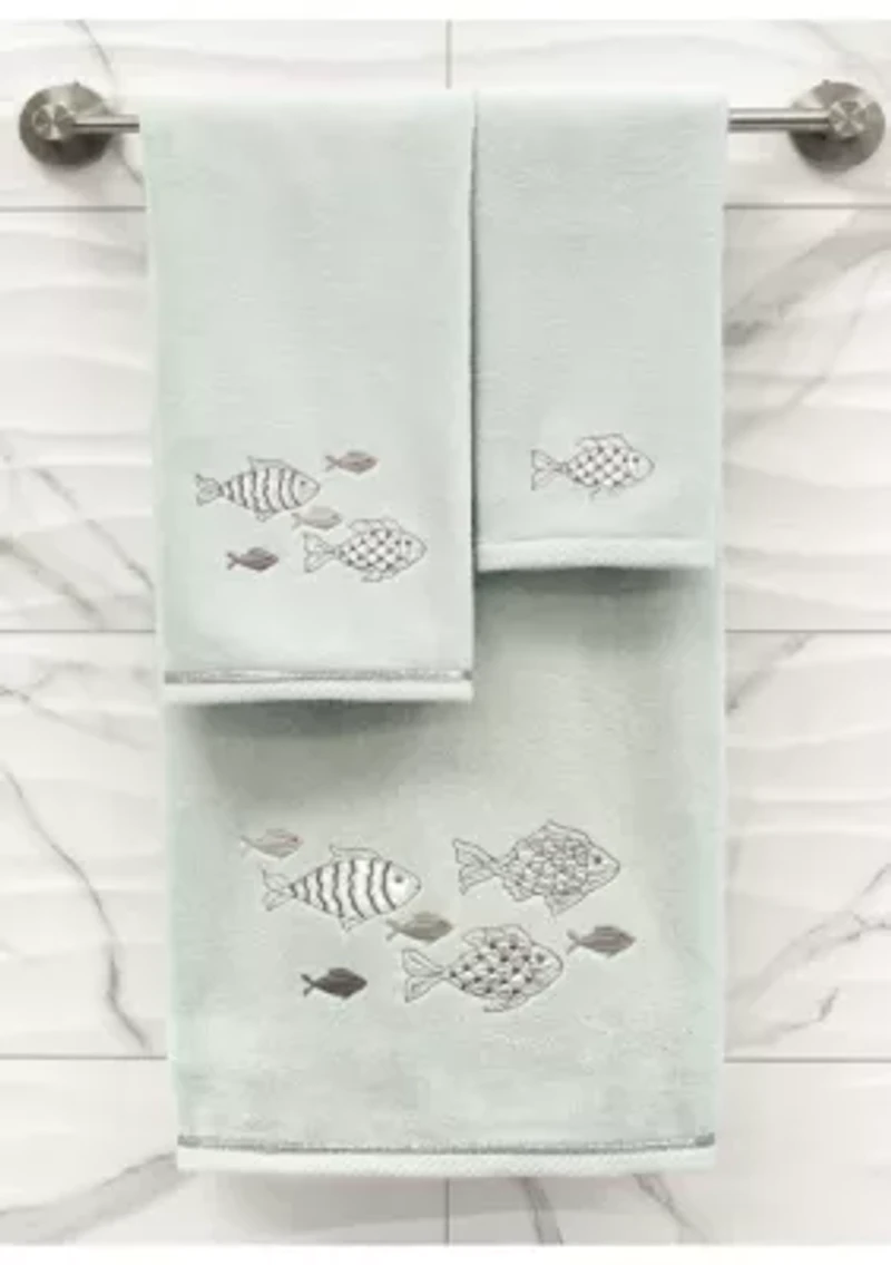 FIGI 2PC Embellished Fingertip Towel Set