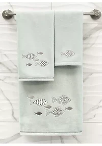 FIGI 2PC Embellished Fingertip Towel Set