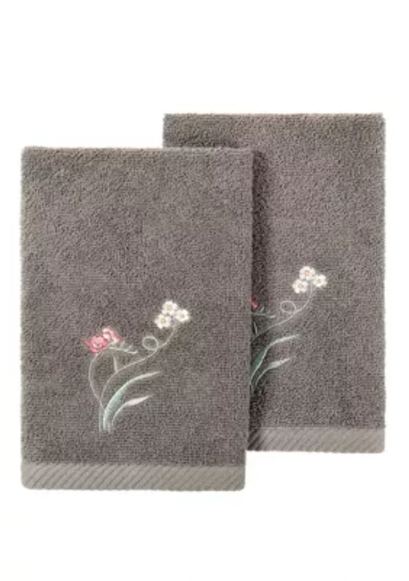 STELLA 2PC Embellished Fingertip Towel Set