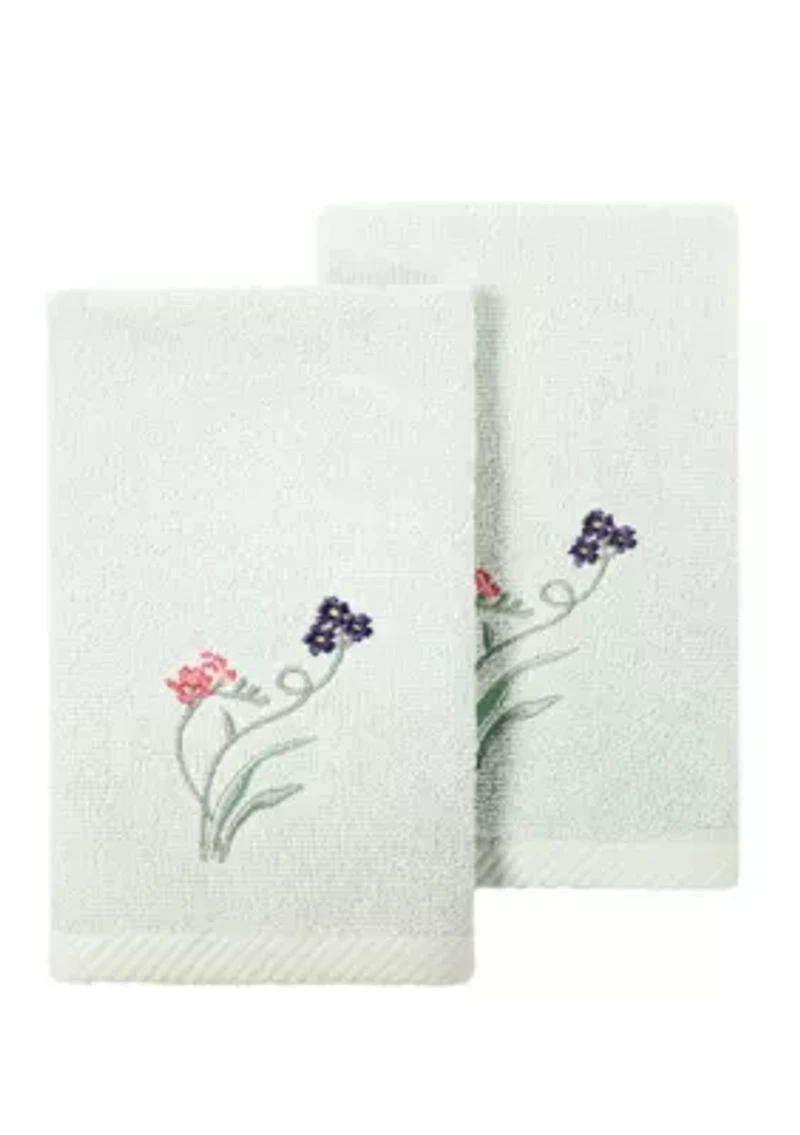 STELLA 2PC Embellished Fingertip Towel Set