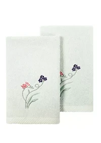 STELLA 2PC Embellished Fingertip Towel Set