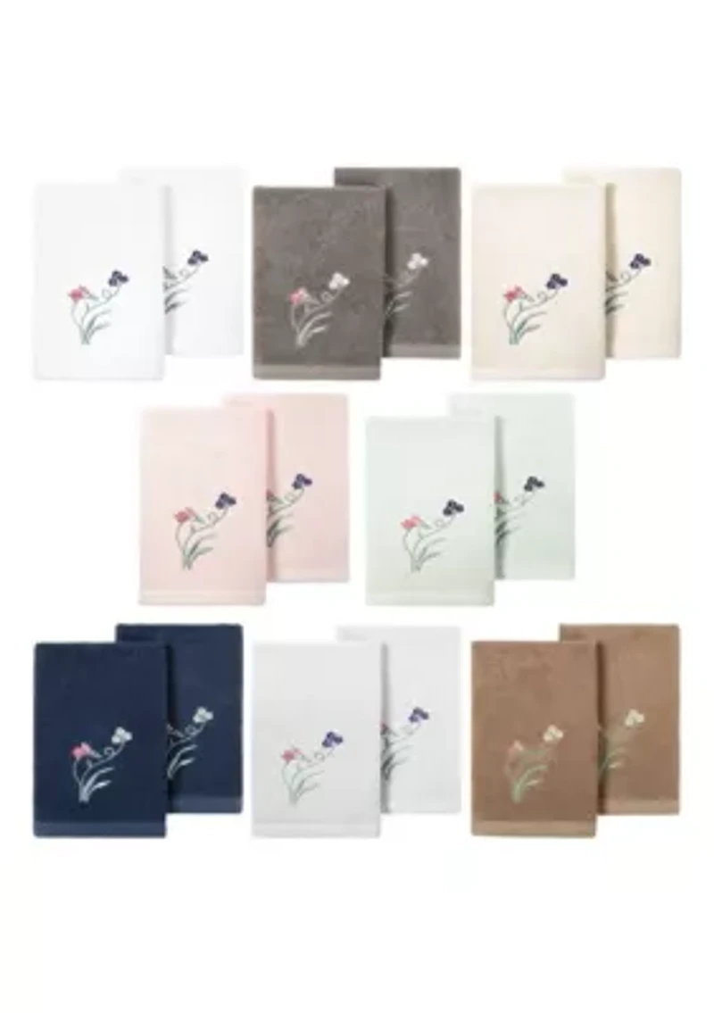 STELLA 2PC Embellished Fingertip Towel Set