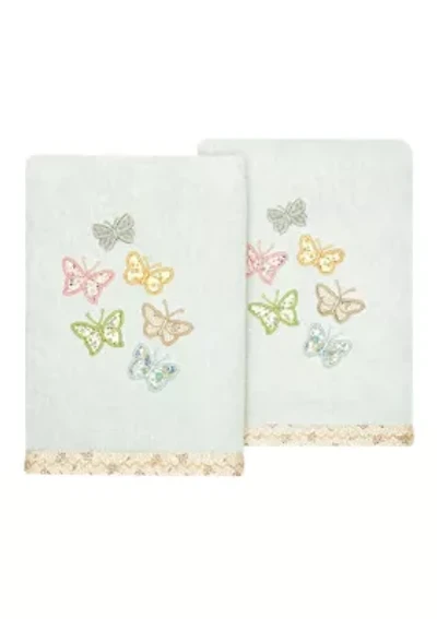 MARIPOSA 2PC Embellished Hand Towel Set