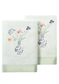 STELLA 2PC Embellished Hand Towel Set