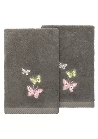 MARIPOSA 2PC Embellished Fingertip Towel Set