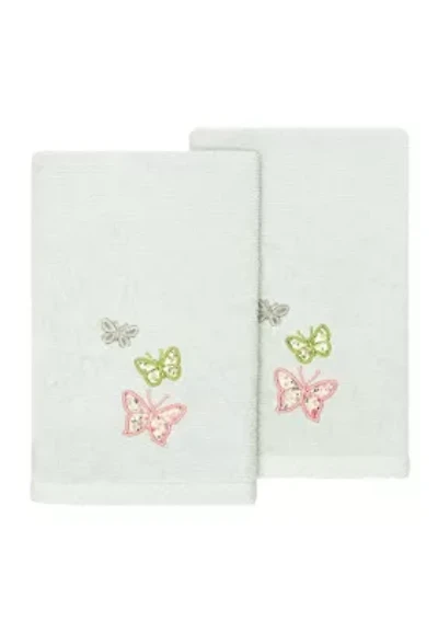 MARIPOSA 2PC Embellished Fingertip Towel Set