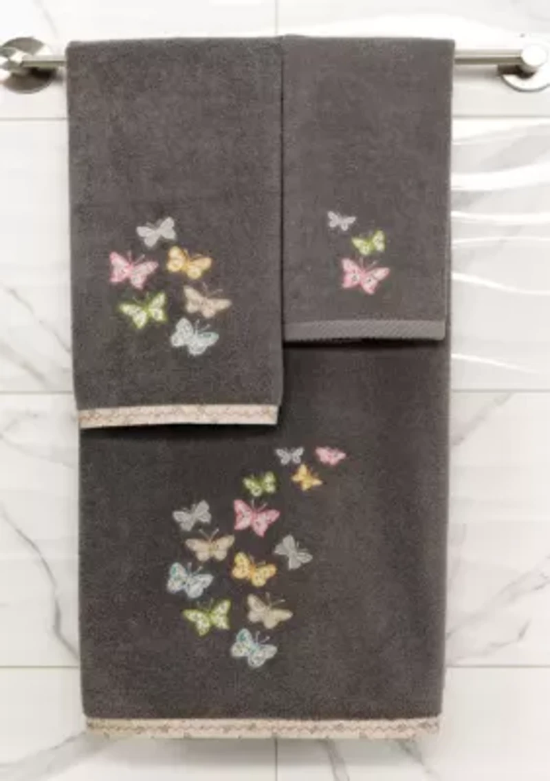 MARIPOSA 2PC Embellished Fingertip Towel Set