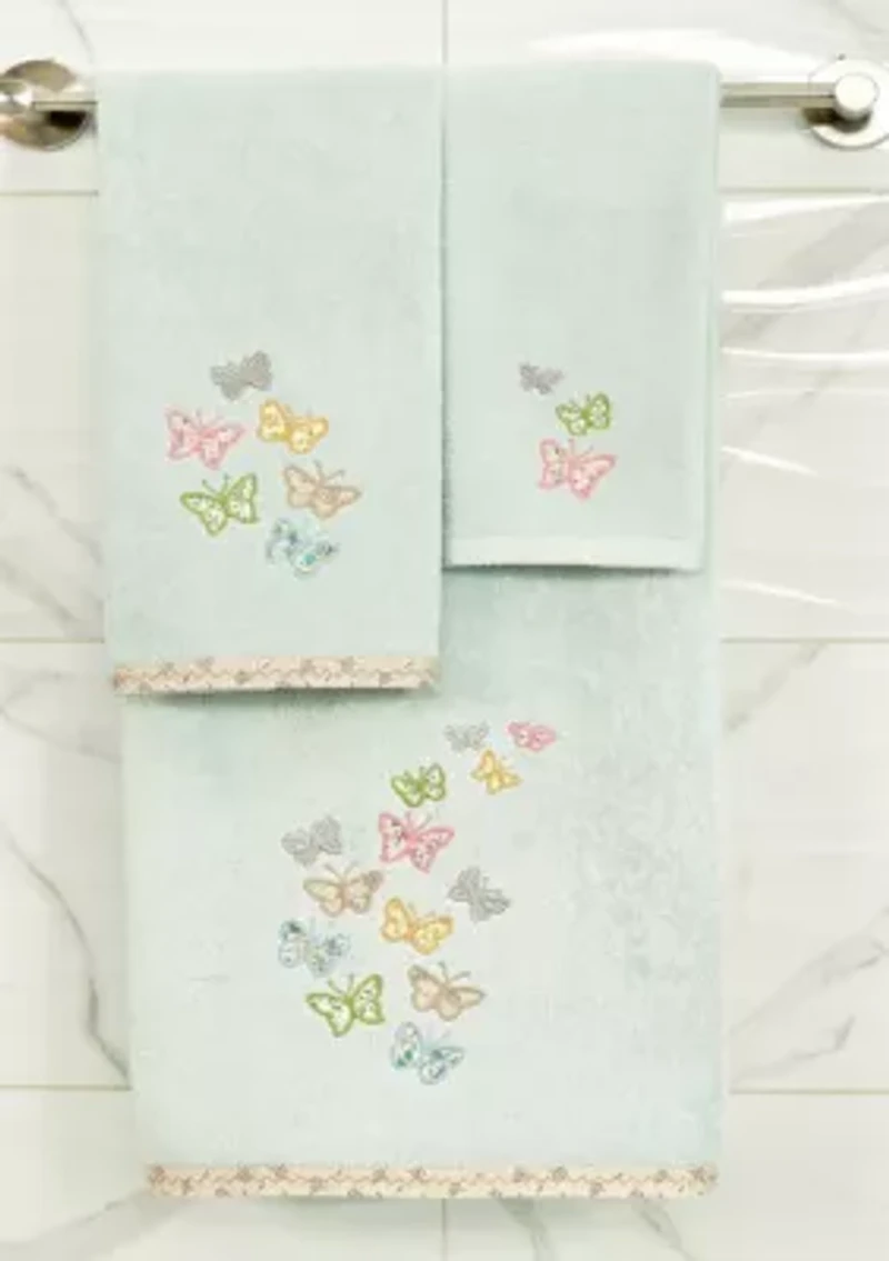 MARIPOSA 2PC Embellished Fingertip Towel Set