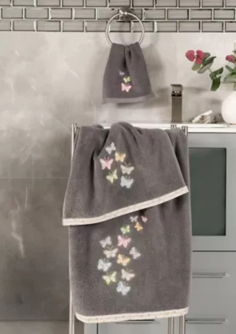 MARIPOSA 2PC Embellished Fingertip Towel Set