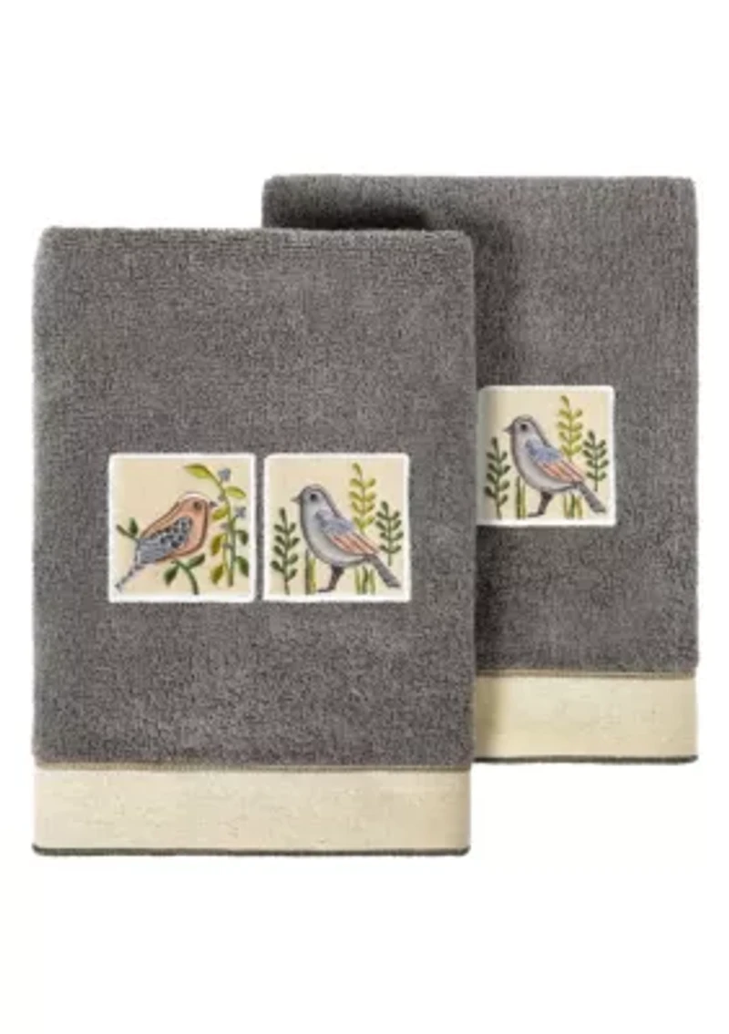 BELINDA 2PC Embellished Hand Towel Set