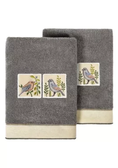 BELINDA 2PC Embellished Hand Towel Set