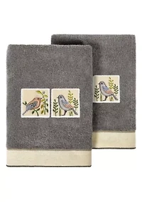 BELINDA 2PC Embellished Hand Towel Set
