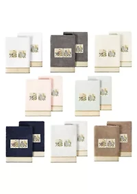 BELINDA 2PC Embellished Hand Towel Set