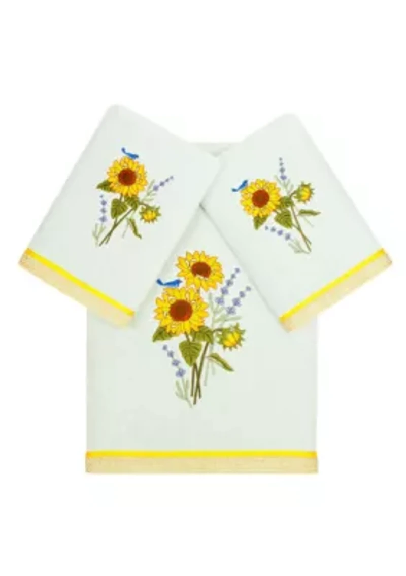 GIRASOL 3PC Embellished Towel Set