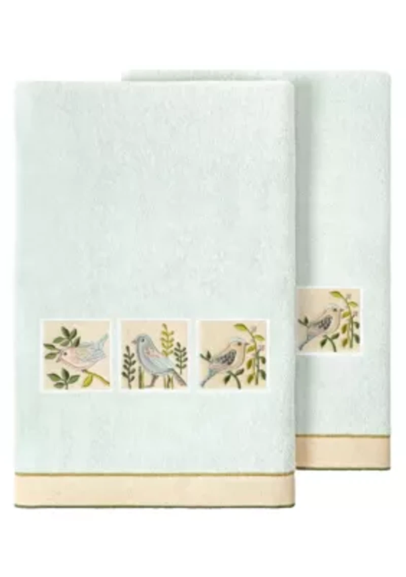 BELINDA 2PC Embellished Bath Towel Set