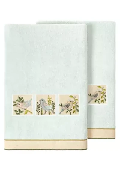 BELINDA 2PC Embellished Bath Towel Set