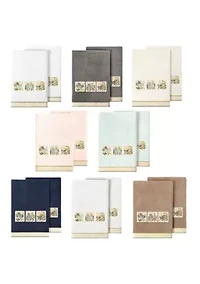 BELINDA 2PC Embellished Bath Towel Set