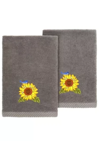 GIRASOL 2PC Embellished Fingertip Towel Set