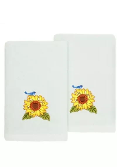 GIRASOL 2PC Embellished Fingertip Towel Set