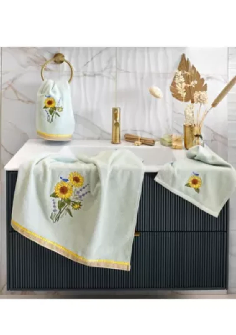 GIRASOL 2PC Embellished Fingertip Towel Set