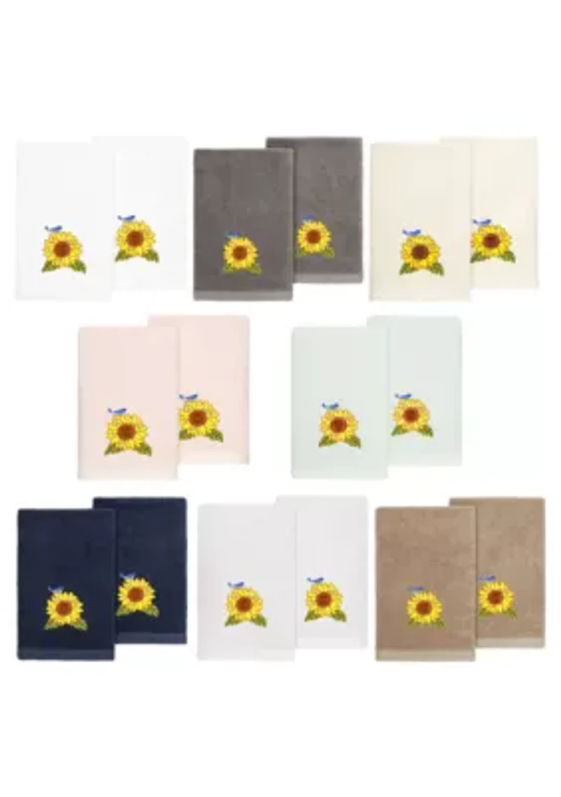 GIRASOL 2PC Embellished Fingertip Towel Set