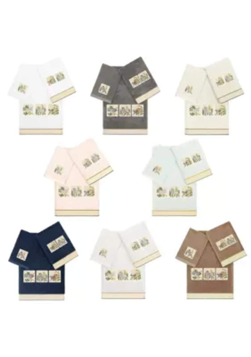 BELINDA 3PC Embellished Towel Set