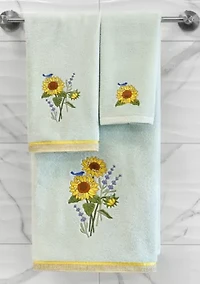 GIRASOL 2PC Embellished Hand Towel Set
