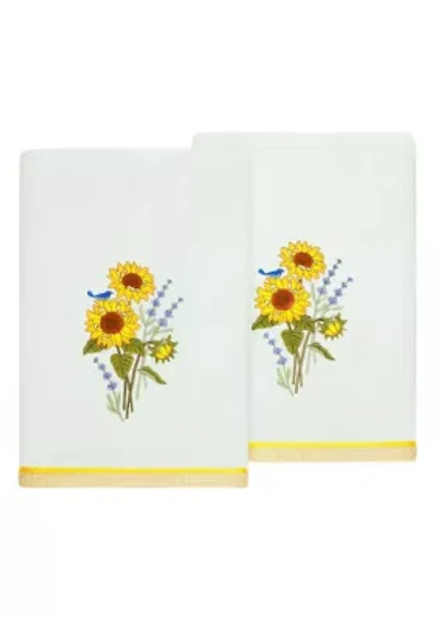 GIRASOL 2PC Embellished Bath Towel Set
