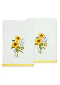 GIRASOL 2PC Embellished Bath Towel Set