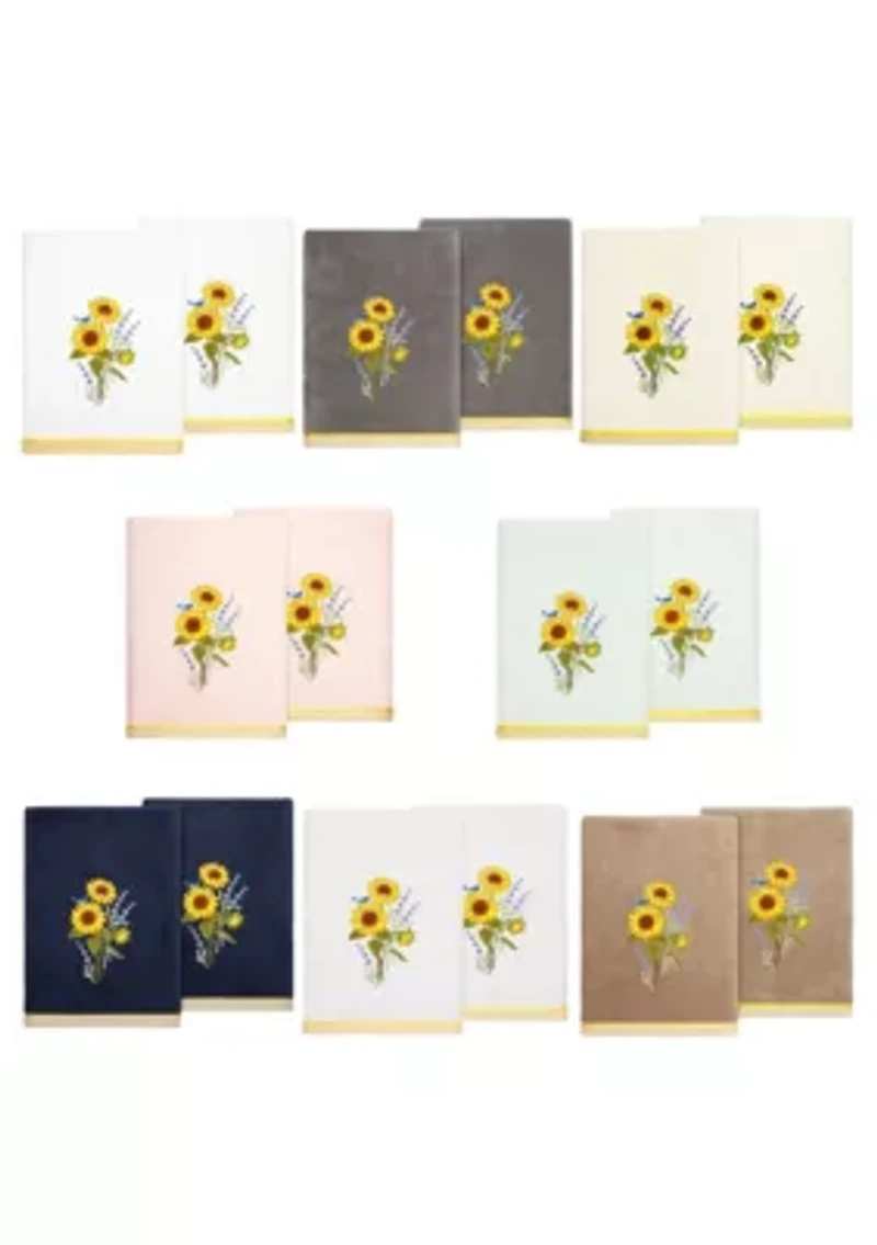 GIRASOL 2PC Embellished Bath Towel Set