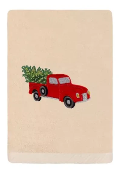 Christmas Truck Embroidered Hand Towel