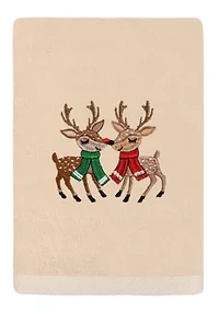 Christmas KISSES Embroidered Hand Towel