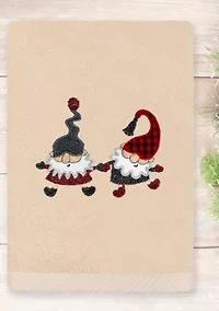Christmas GNOMES Embroidered Hand Towel