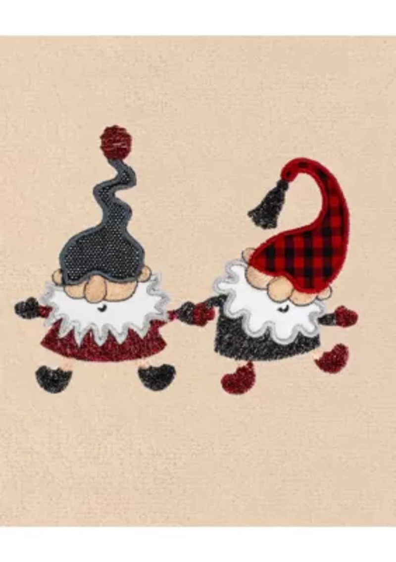 Christmas GNOMES Embroidered Hand Towel