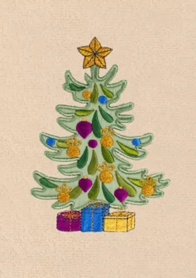 Christmas Presents Embroidered Hand Towels (Set of 2)