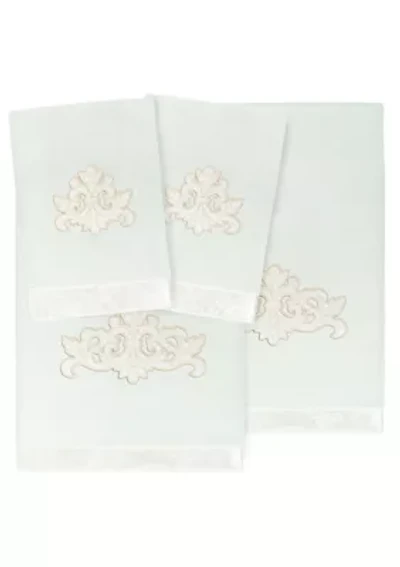 MAY 4PC Embellished Towel Set
